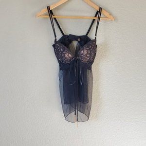 Victoria Secret black lace tulle lingerie